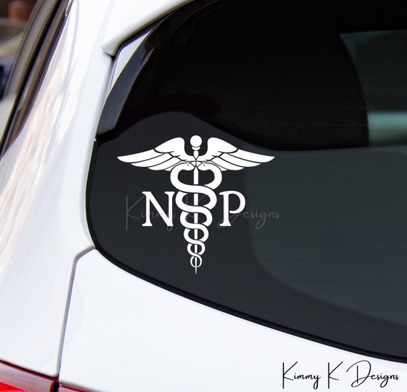 OB Nurse Obstetrics Baby Feet Vinyl Decal Caduceus Medical Sticker Delivery