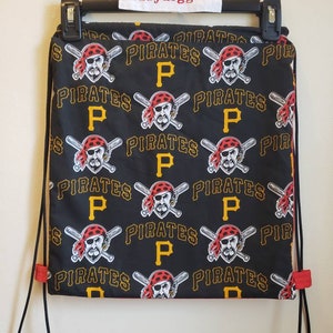 Pittsburgh Pirates,  Drawstring backpack, drawstring knapsack, drawstring bag,  backpack, knapsack,  RubydogdCo