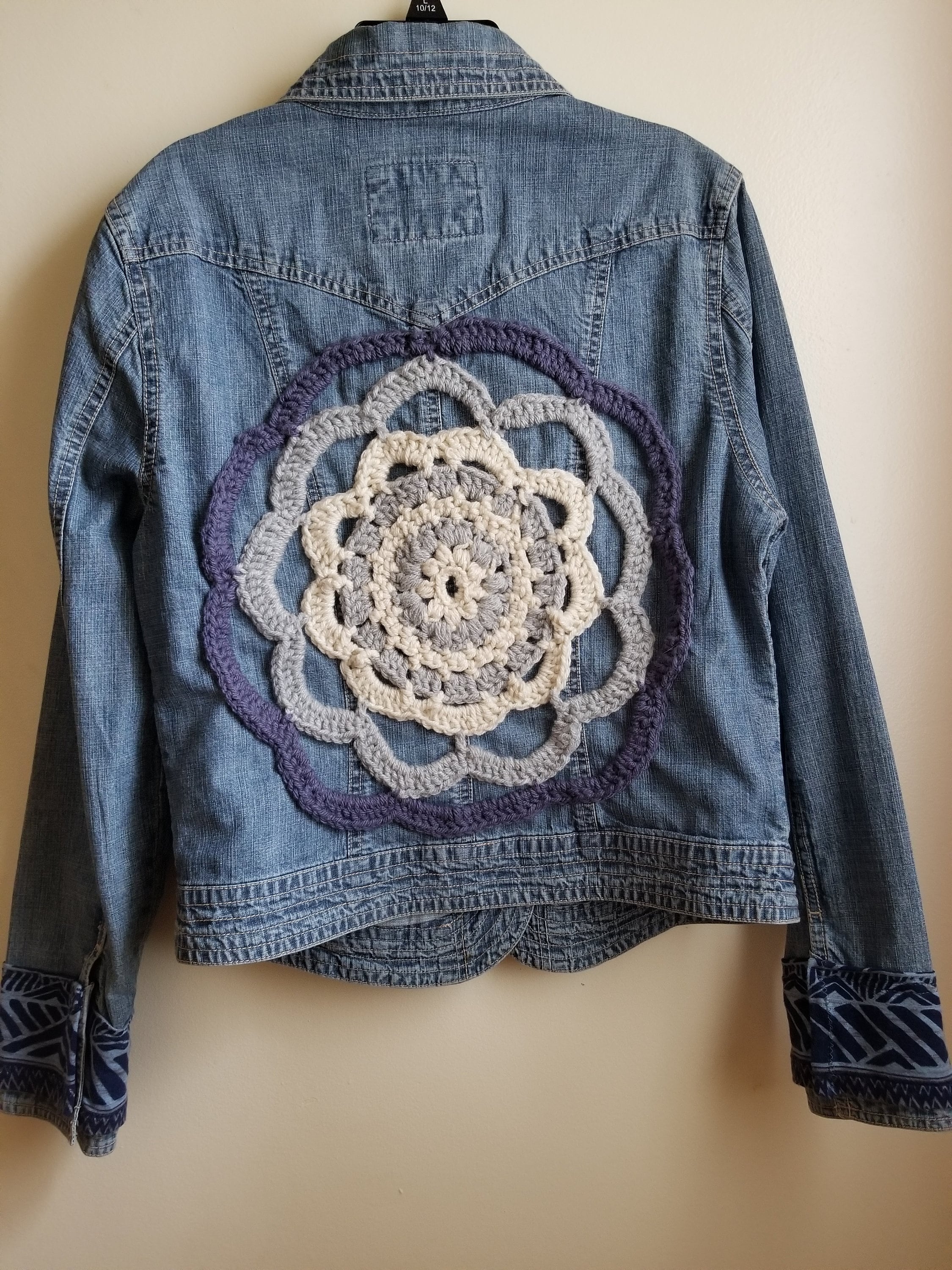 crochet denim jacket