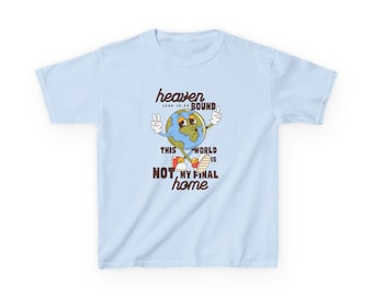 Heaven Bound Youth T-Shirt: Christian Retro Graphic Tee