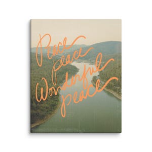 Peace Peace Wunderbarer Frieden 20x30 Leinwand | Christliche Wandkunst | Auf Glaubensbasis Inspirierendes Dekor | Bibel Vers Leinwanddruck | Spirituelles Geschenk