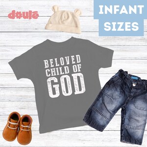 T-shirt chrétien pour bébé enfant de Dieu, t-shirt pour bébé verset de la Bible, cadeau religieux pour nouveau-né, chemise d&#39;école du dimanche, tenue chrétienne pour bébé garçon