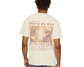 Prove Me Now Vintage T-Shirt, Malachi 3:10 Shirt, Christian Faith Tee, Bible Verse Shirt for Men, Scripture T-Shirt, Tithing Shirt Gift