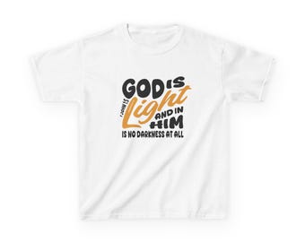 God Is Light Youth T-Shirt: Retro Christian Graphic Tee