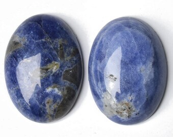 Sodalita Cabujón Oval 22 X 30mm Azul alambre envoltura Manualidades Fabricación de Joyas