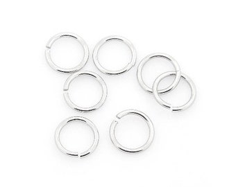 Packet 110 Silver 304 Stainless Steel Round Open Jump Rings 0.6 x 5mm Y01525