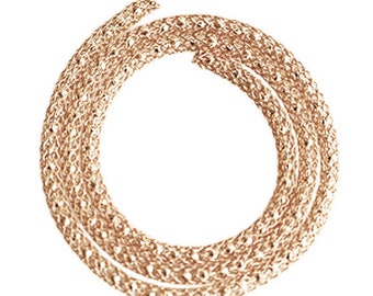 1 x Black Plated Copper 20mm x 1m Knitted Mesh Craft Wire Coil X1575