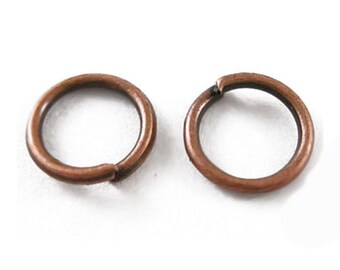Plated Iron Round Open Jump Rings Red Copper 0.7 x 4mm 1000 Pcs DIY Jewellery