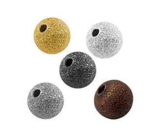 Mixed-Colour Brass Beads Round Spacer 4mm Stardust Pack Of 100+