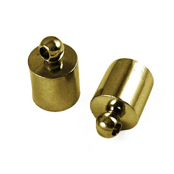 Wholesale Brass End Caps Antique Bronze Barrel 6mm 5 Packs Of Etsy