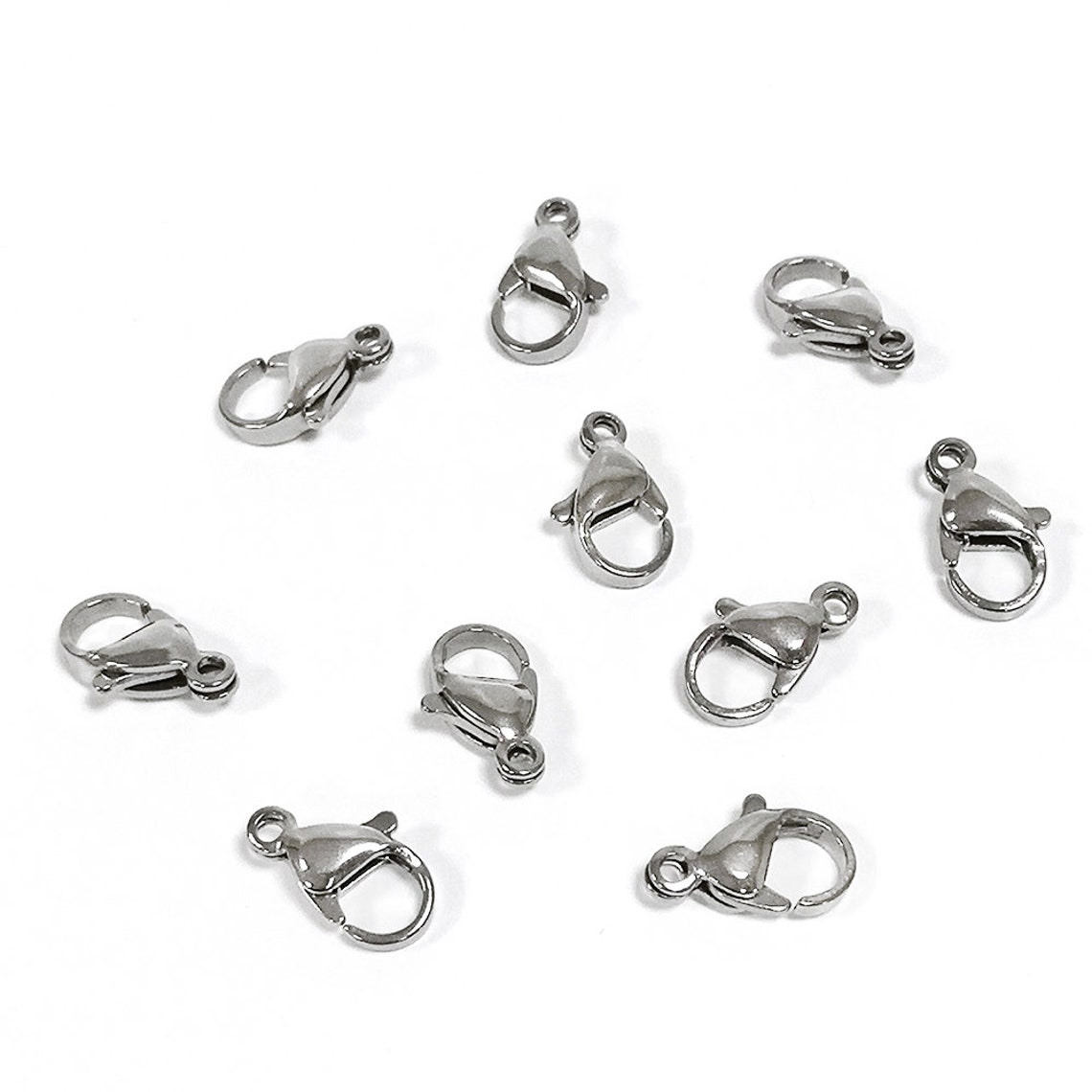 Wholesale Stainless Steel Lobster Clasps Silver 7 x 12mm 3 Etsy