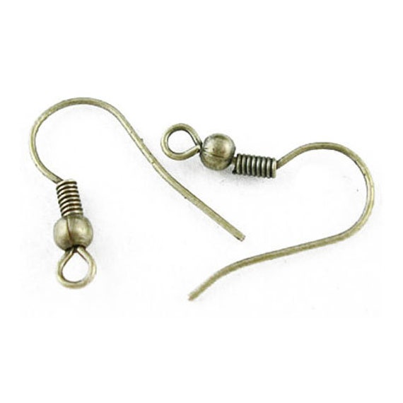 Antique Bronze Plated Iron Fish Hook Earring Wires 18mm HA02142 Packet 120