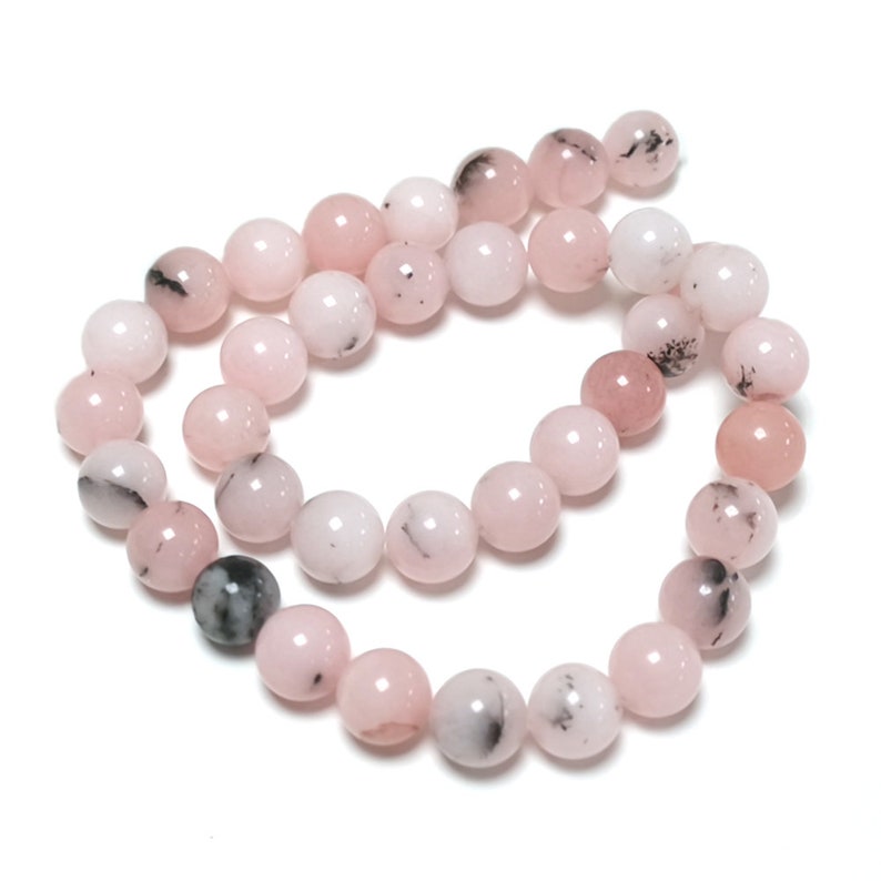 Natural Cherry Blossom Jasper Round Beads Pale Pink 10mm Smooth Rounds ...