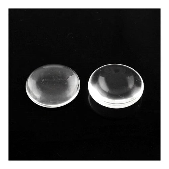 Bead Boutique 10x Cabochon Oval Clear Glass Crystal Dome Tile Flat Back ~ 13x18mm