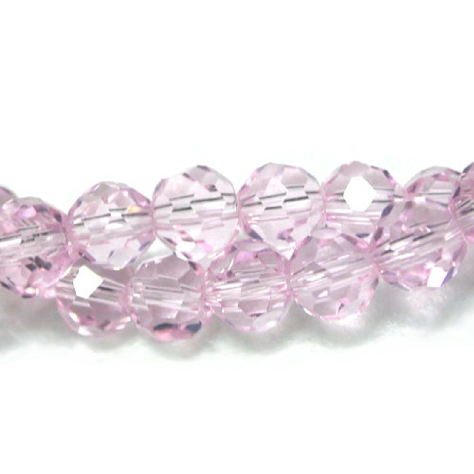 Wholesale Pale Pink Czech Crystal Beads Faceted Round 8mm 5 Etsy