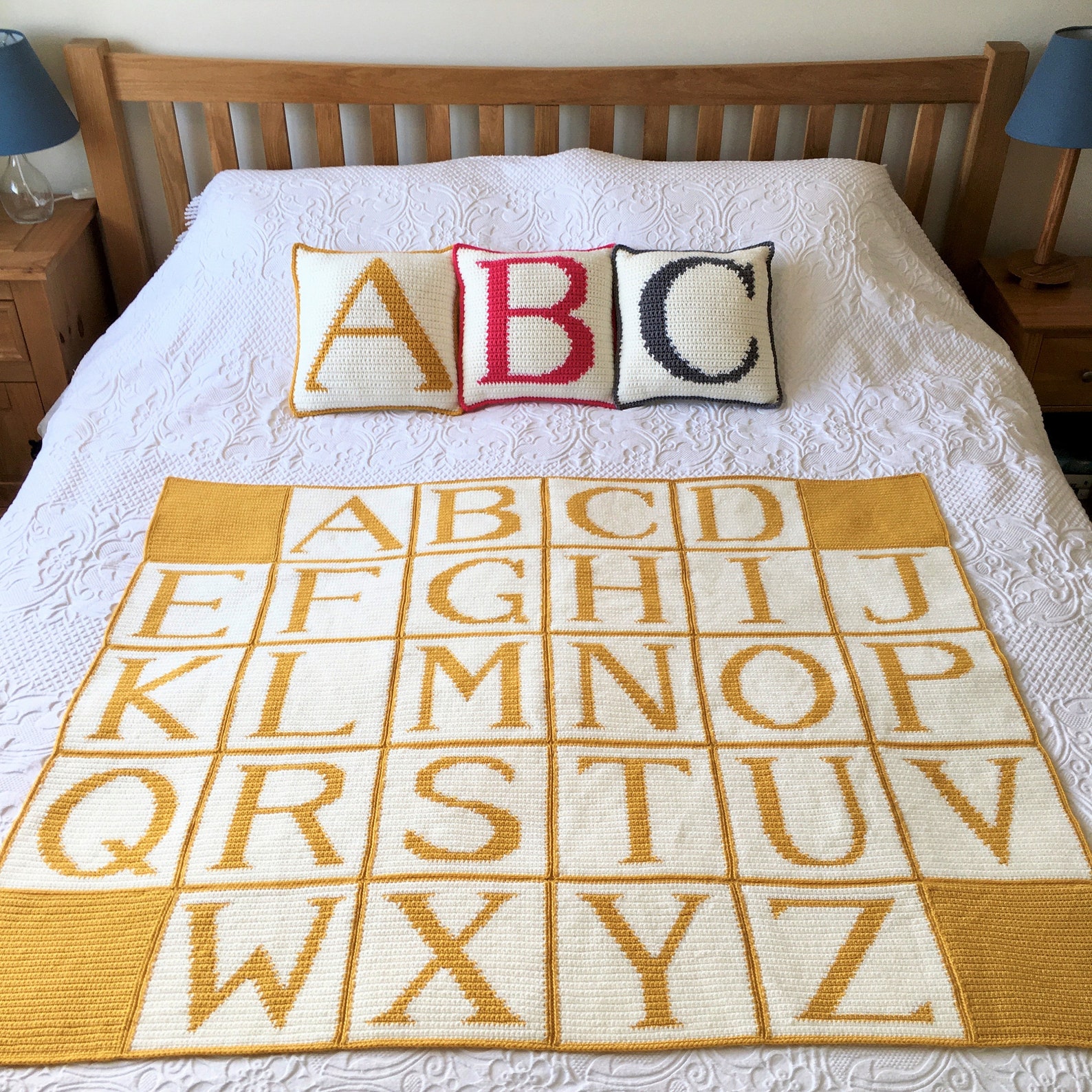 Alphabet Blanket Crochet Pattern pdf Download A to Z Etsy