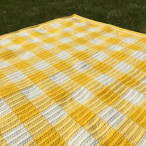 Gingham Picnic Blanket Crochet Pattern pdf download image 3