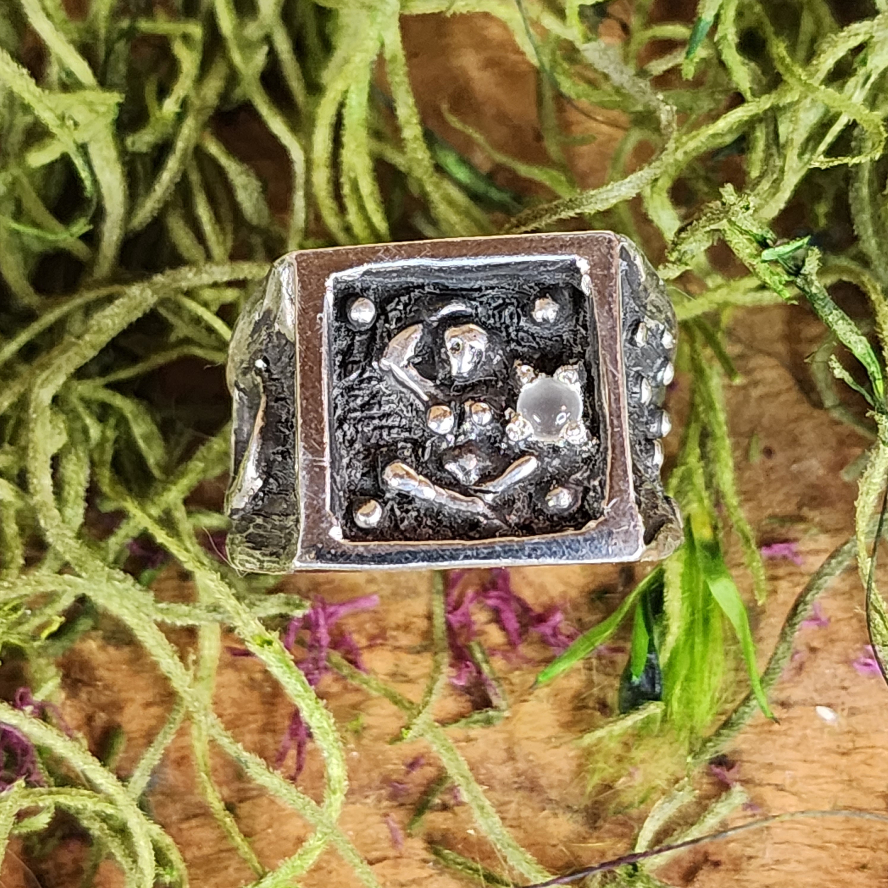 Al-thurayya Third Lunar Mansion Ring With Moonstone - Astrological