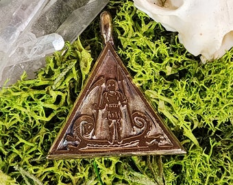 Triangular Picatrix Image of Saturn Two-Sided Astrological Talisman