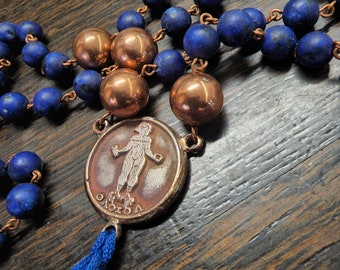 Picatrix Image of Venus Talisman Lapis and Copper Prayer Beads