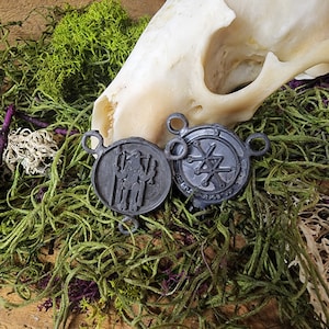 Picatrix Image of Saturn Two Sided Astrological Talisman