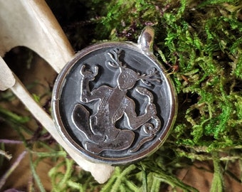 Horned God Devotional Pendant -- wiccan pagan witch witchcraft magic