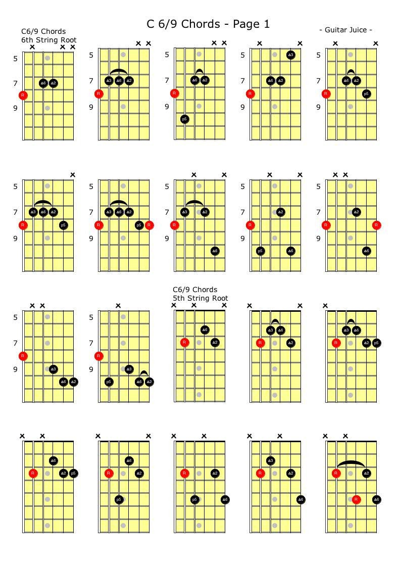 6/9 Chords for Guitar - Etsy