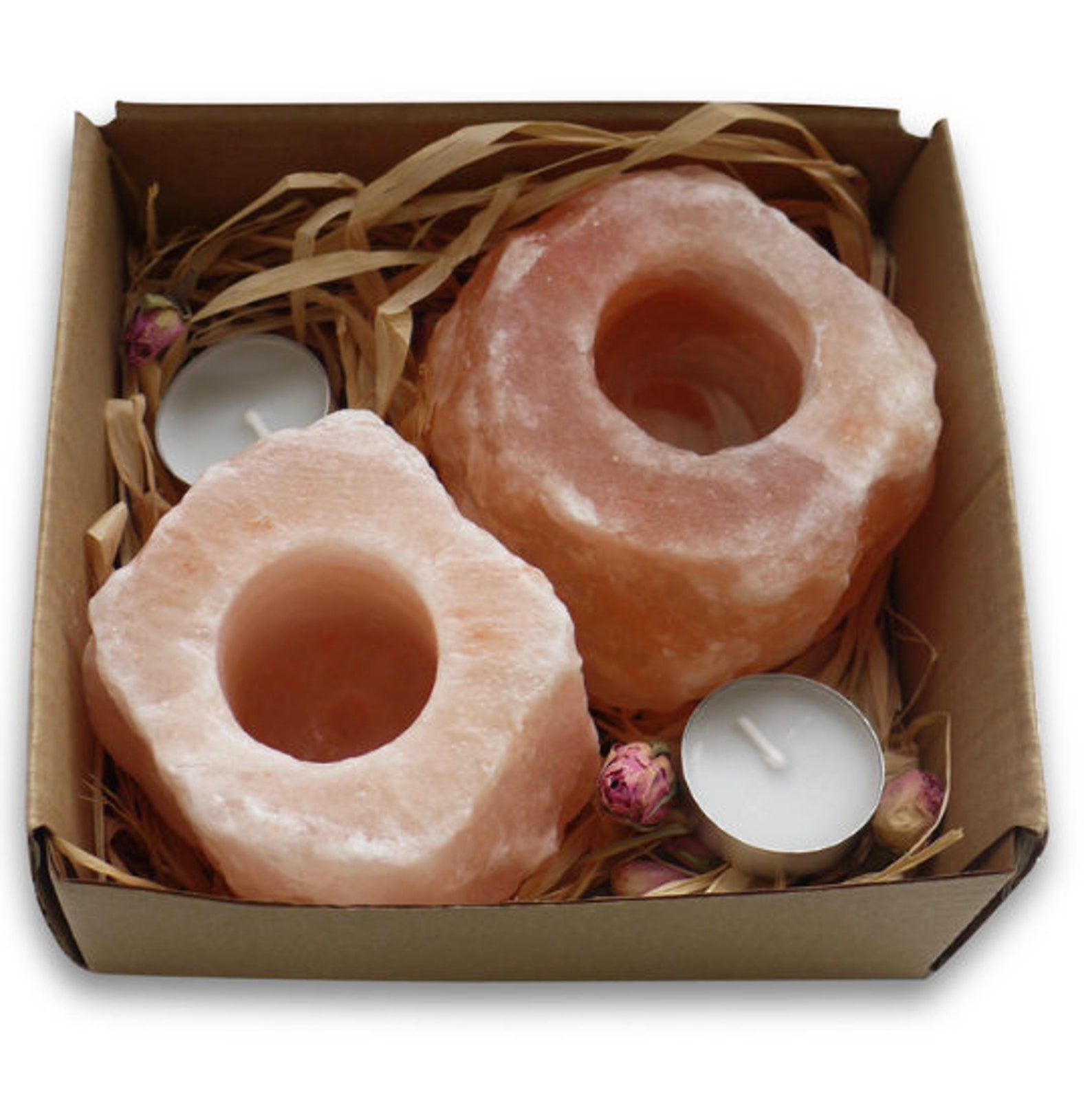2 x Himalayan Crystal Rock Salt Candle Tea Light Holder with 2 Etsy