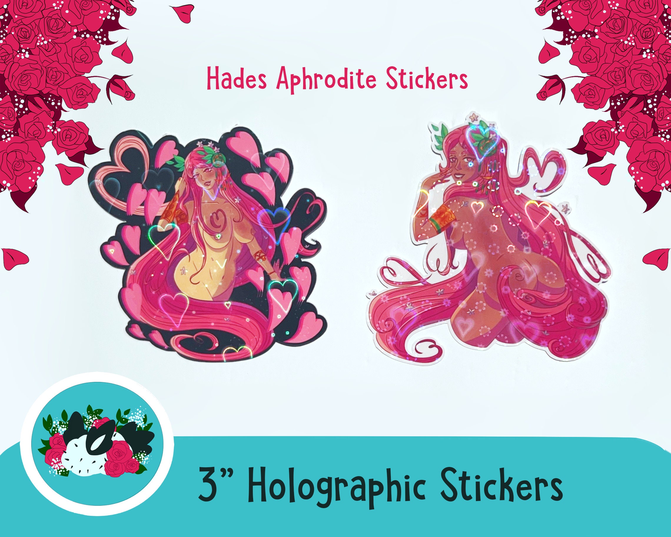 Hades Aphrodite Holographic Stickers - Etsy