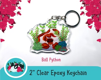 Ball Python - 2 pouces Charme acrylique époxy clair