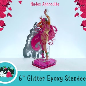 Hades Aphrodite - 6 Inch Glitter Rainbow Epoxy Acrylic Standee