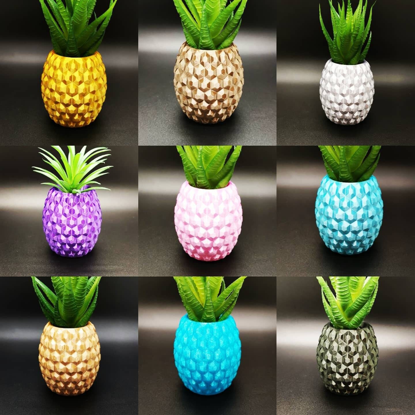 Large Pineapple Planter With Drain Plate Small Air Planter Etsy