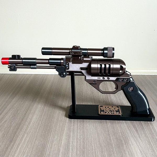 DE-10 Blaster With a Stand Cosplay Prop Replica, Post Apocalyptic Larp Weapon, Cyberpunk Cosplay Prop Weapon