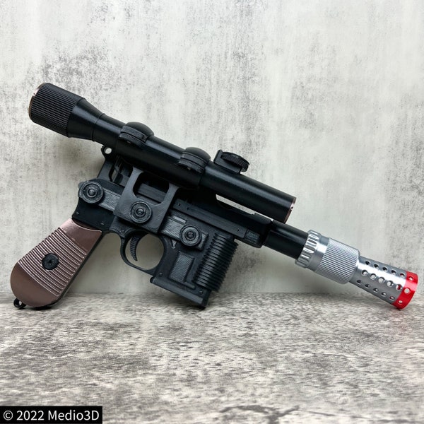 Han Solo Blaster DL-44 Cosplay, Larp Props Replica, Post Apocalyptic Larp, Cyberpunk Cosplay Prop