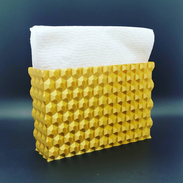 Pineapple Geometric Napkin Holder, Unique Napkin Stand, Cheap Kitchen Decor, New Home Gift, 70s Kitchen Decor Housewarming Gift, 6" napkins