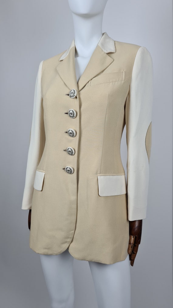 ジャケット Moschino Blazers Moschino Vintage Vintage Blazer Jacket Appliqué Floral