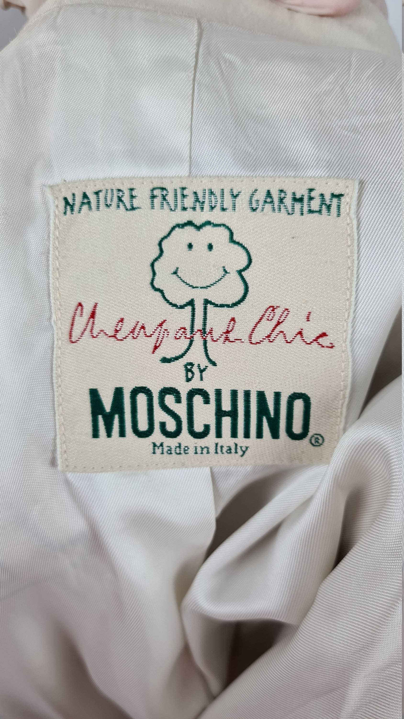 Moschino 1994 Museum Eco Iconic Vintage 90s Beige Brown