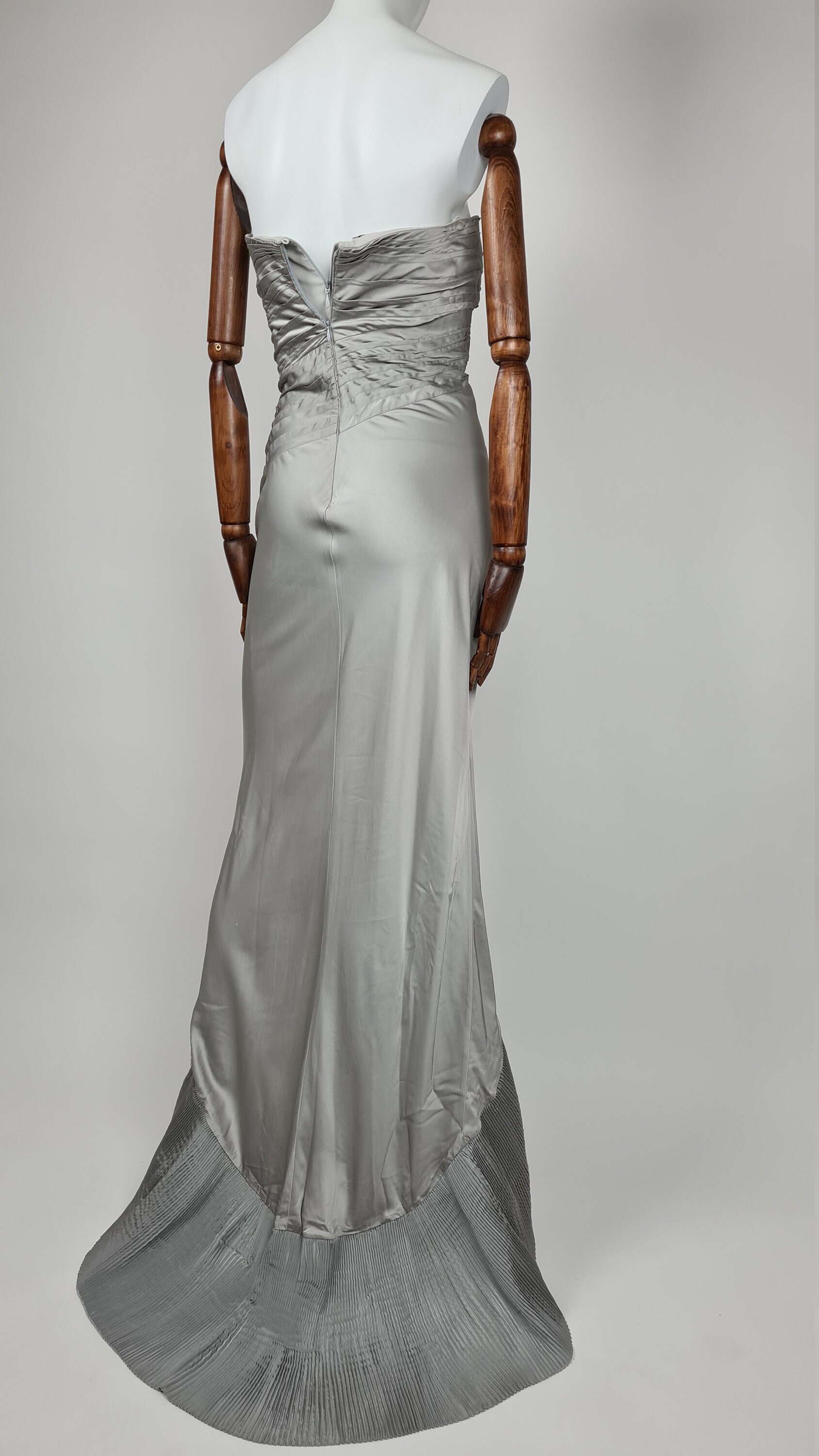 armani exchange grey dress Armani Exchange metallic knitted bodycon mini dress in silver