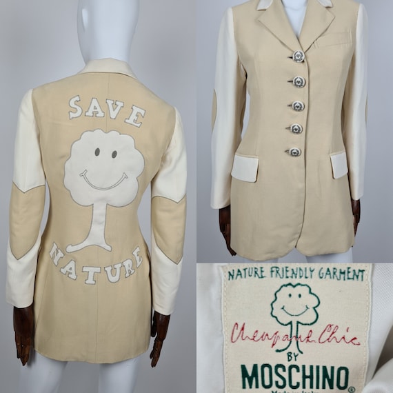ジャケット・アウター 80s 90s EURO linen tailored jacket beige Vintage 80s Luisa Spagnoli Linen Jacket, Double Breasted