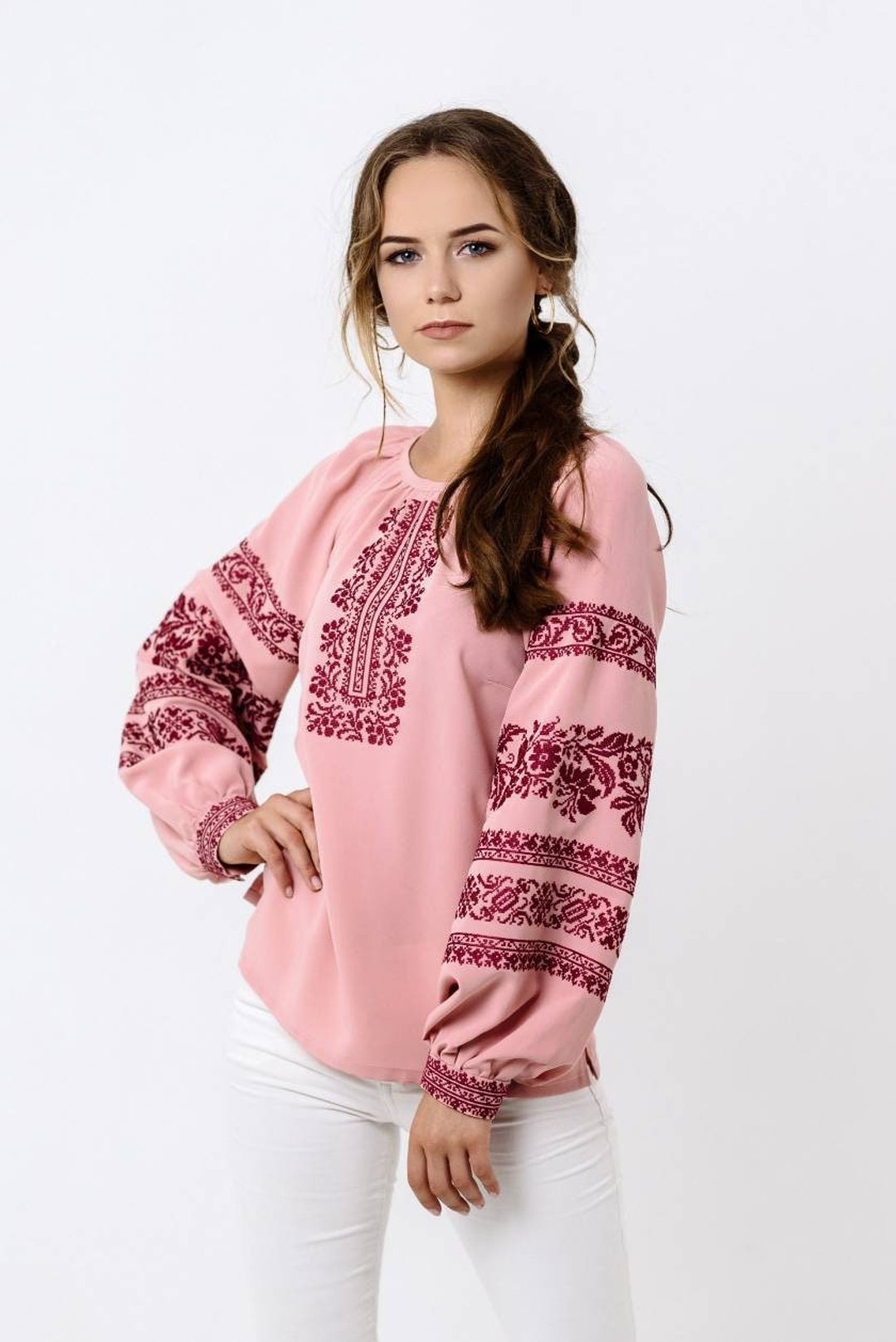 Women Embroidered Shirt. Vyshyvanka. Ukrainian Embroidered Blouse