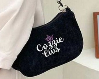 PERSONALIZED BAGUETTE BAGS Cozzie Livs Embroidered baguette bags embroidered custom design