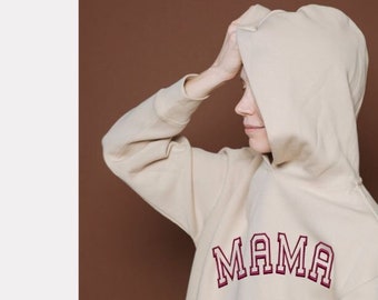 Personalized Mother's Day Gift Custom embroidered MAMA HOODIE made to order