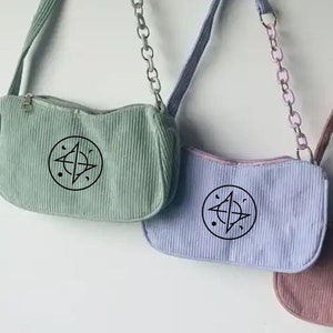ATEEZ Baguette Taschen mit Stickerei 8M1T ATINY Cord Halazia