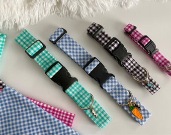 Summer Gingham Collection - Dog Collar // Cat Collar // Adjustable // Pet Collar