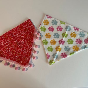 CLEARANCE MISC - Dog Bandana // Over the Collar // Reversible // Dog, Cat, Pet Bandana