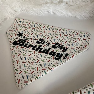 Birthday Confetti - Dog Bandana // Over the Collar // Reversible // Dog, Cat, Pet Bandana