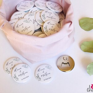 Personalized wedding favor gift x25, personalized magnetic bottle opener, original wedding favor, thank you wedding gift,custom favor party