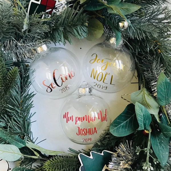 Personalized Christmas Ball, Personalized Christmas Ornament, Merry Christmas Ball, Christmas Tree Decoration, Baby Ball My First Christmas