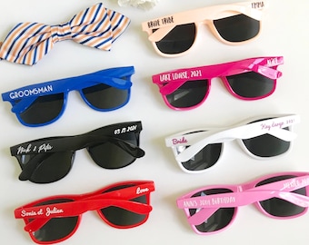 Personalized adult sunglasses for wedding party, Bridesmaid favor party, sunglasses for groomsmen, custom sunglasses, bachelorette favor
