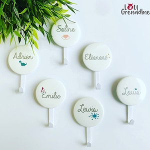 Gancho de nombre personalizado con gancho y ventosa, regalo personalizado, decoración de habitación, accesorio de baño, accesorio de cocina